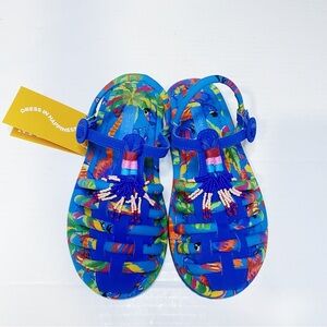 Farm Rio - Blue Printed Sandals